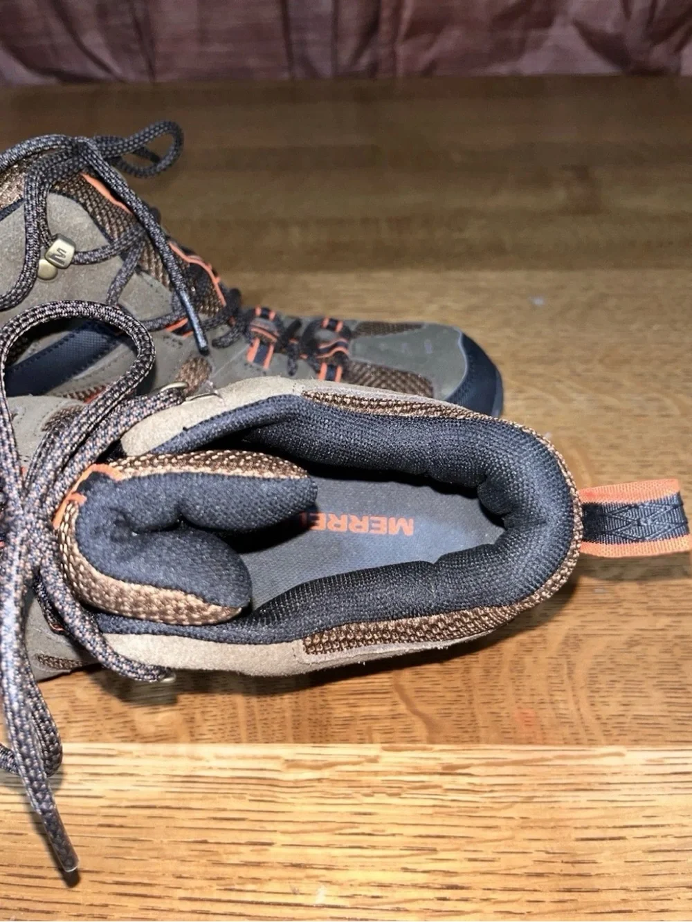 Merrell Mens Deverta Mid Vent J375804C Brown Waterproof Hiking Boot Sz 8
